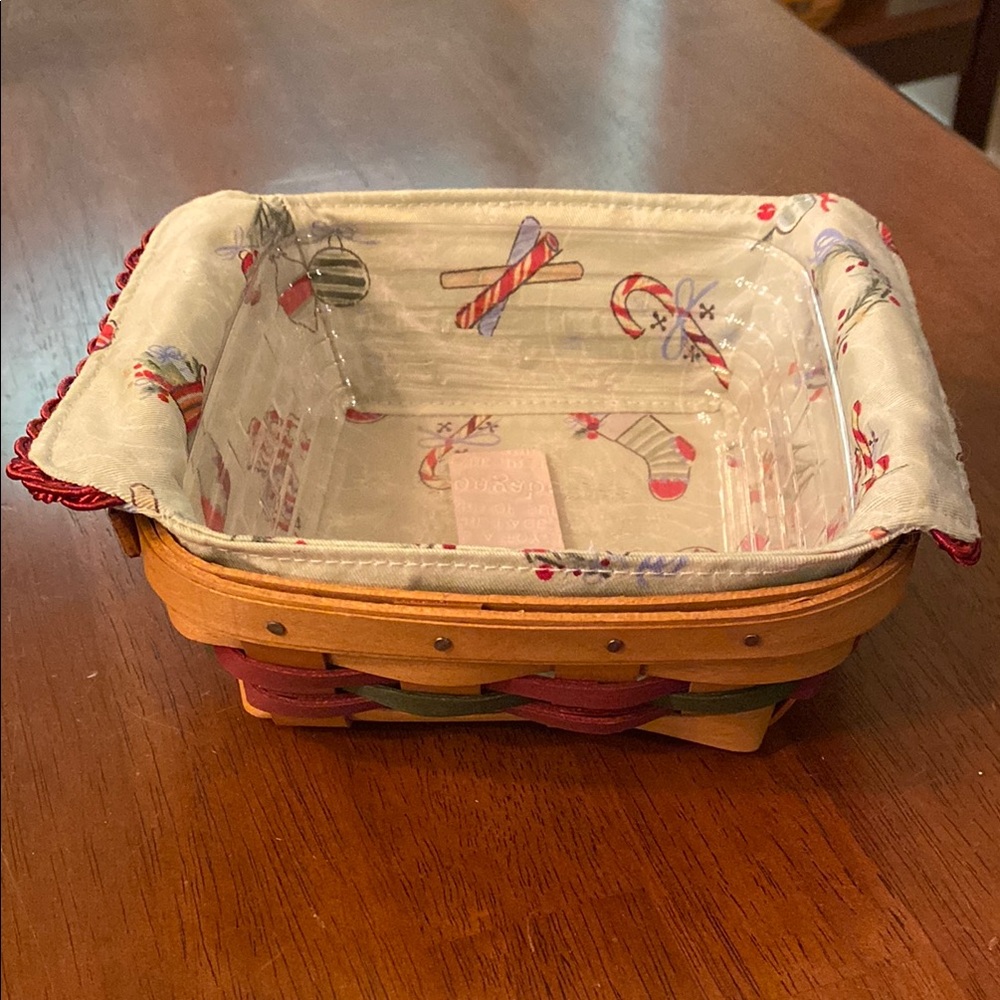 Longaberger 2008 Holiday Helper Basket with Liner & Protector